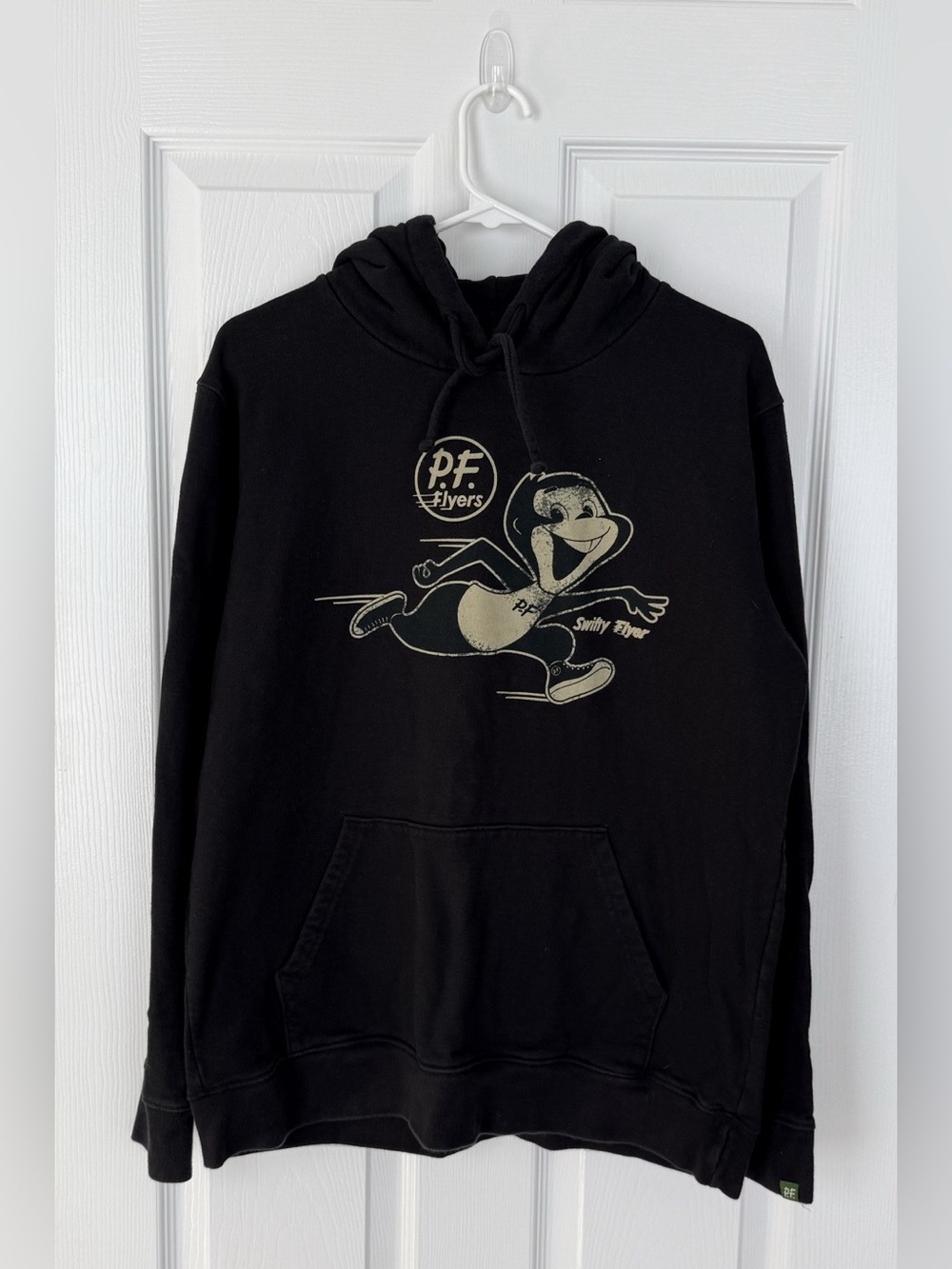 Men’s PF Flyers Swifty Black Graphic Pullover Hoodie - Large